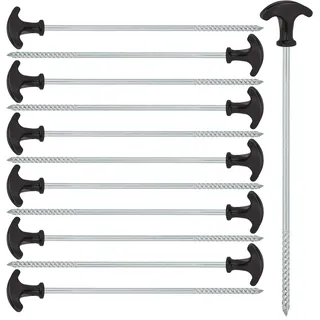 Relaxdays Schraubhering 12er Set, Schwarz,Silber