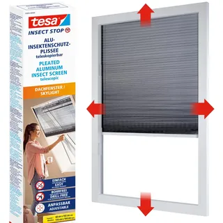 Tesa Insektenschutz Plissee 114 x 160 cm Anthrazit