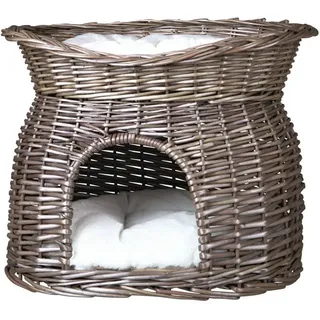 Trixie Katzenkorb Korbhöhle mit Liegedach 54 x 43 x 37 cm Grau