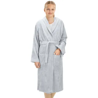 HOMELEVEL Bademantel für Kinder aus Frottee Baumwolle - Morgenmantel Kinder Bademantel für Mädchen und Jungen - Kinderbademantel Junge Mädchen kuschelig flauschig - Bathrobe Kids - 152