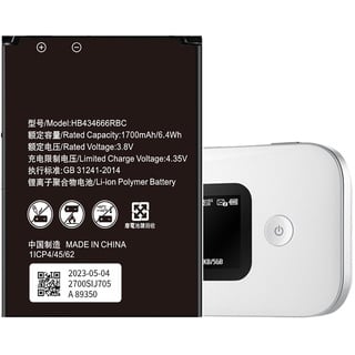 Akku für Huawei HB434666RBC, Hohe Kapazität Ersatzakku für Huawei R216 E5573 E5577[1700mAh]