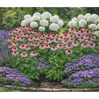 Dehner Bio Stauden-Set 12-teilig, Rosa, Weiß
