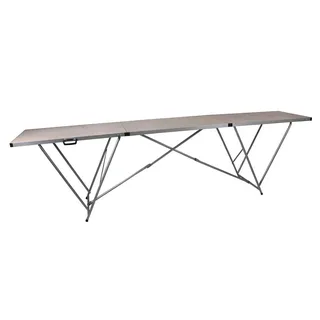 ASKON Tapeziertisch Profi Tapezierarbeiten, Picknick, Catering, Flohmarkt - Leichte, robuste Konstruktion mit Aluminiumrahmen - Sperrholzplatte, Stärke 4,5 mm und Skalenmarkierung, 305 x 60 x 86 cm