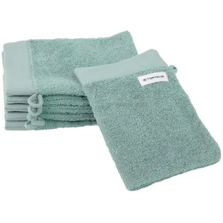 Waschhandschuh, 6er Set, 16 x 21 cm, 100% Baumwolle / Frottier, mit Aufhänger und Label mit Logo, COLOR BATH TOWEL Türkis (Fresh Sage)