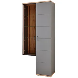 IDEAL Wohnen Aufsatzvitrine Houton Dekor Grau