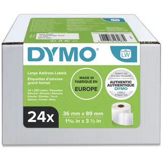 Dymo Adressetiketten S0722390 Weiß 89 x 36 mm 6240 St.