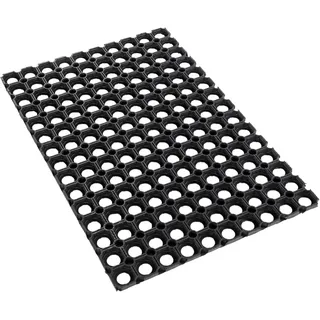 Andiamo Fußmatte Gummi Ringmatte, rechteckig, Höhe: 15 mm, Schmutzfangmatte, In- und Outdoor geeignet, besonders robust schwarz 40 cm x 60 cm x 15 mm