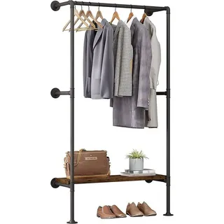 Woltu Garderobenständer Yawinhe 120 x 30 x 40 cm Schwarz