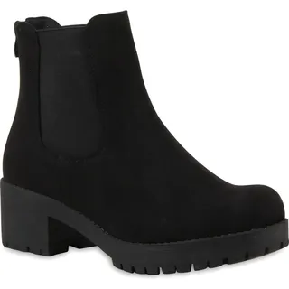 VAN HILL Damen Chelsea Boots in Schwarz 39