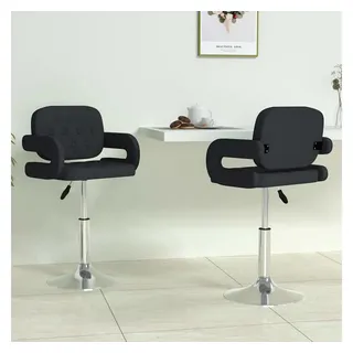 vidaXL Esszimmerstuhl Drehbar Schwarz Kunstleder 2er Set