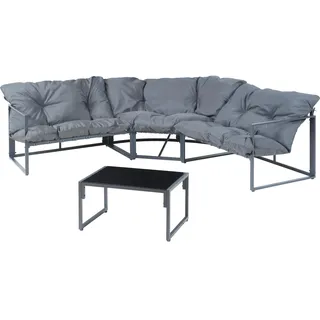 casa.pro Loungeset Karg Dunkelgrau