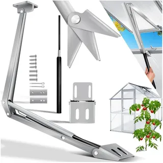 Kesser KESSER® Automatischer Fensteröffner für Gewächshaus 7,5 kg Hubkraft 45cm Öffnungshöhe stufenloser Öffnungswinkel Fensterheber automatisches Öffnen und Schließen durch Temperatursteuerung