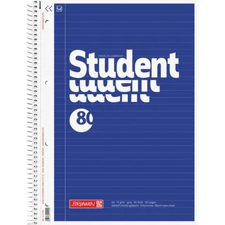 Brunnen Collegeblock Student A4 liniert 80 Blatt,