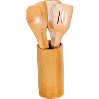 KESPER Küchenhelfer-Set 5teilig rund, Bambus, braun, 11 x 18 x 11 cm, 5-Einheiten