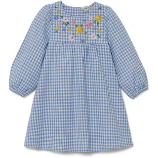 Tchibo - Kinder-Webkleid - Mädchen - Gr. 110/116 - blau/kariert