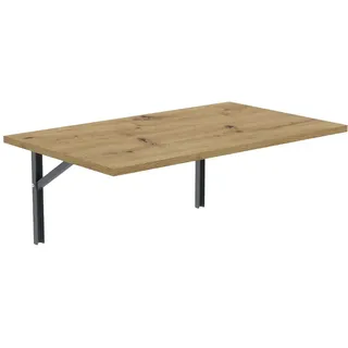 AKKE Klapptisch Wandklapptisch, klappbar, 80cm x 40cm, Artisan-Eiche
