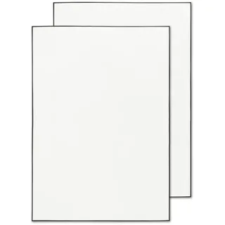 100 Stück Trauerpapier DIN A4 mit handgemachtem schwarzen Rand - 210 x 297 mm - Briefpapier für Kondolenz - Ideal auch zum Bedrucken