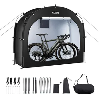 Vevor Fahrradzelt, Fahhrradgarage Fahrradschuppe für 1-2 Fahrräder, 195x81x173cm