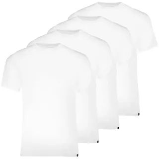PUMA Unterziehshirt C-Neck T-Shirts Pure Cotton Regular Fit (4-St) mit Rundhalsausschnitt weiß 2XL