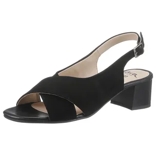 ARA PRATO Sling-Pumps Leder Schwarz 38,5