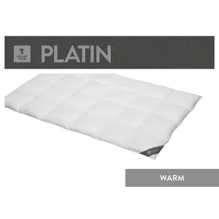 SPESSARTTRAUM Daunendecke Platin warm Winterdecke (Größe: 200x200 cm