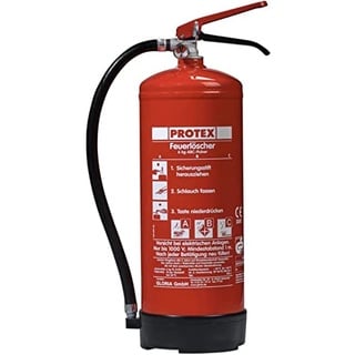 Feuerlöscher ABC Pulver Schaum Fettbrand 1,2,5,6,9,12kg KFZ mit Prüfnachweis, Größe: 6kg ABC Pulver, 27A=9LE, Farbe: JA