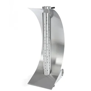 feuersegel Edle Design Feuerstelle Gartenkamin für Garten und Terrasse - Moderner Terrassenofen aus hochwertigem Edelstahl, 42 x 34 x 96 cm