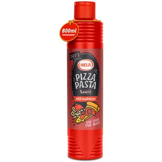 HELA - Pizza Pasta Sauce 800 ml - mediterrane Tomatensauce mit Kräutern & Gewürzen, Backofenfest bis 300 °C heiß & kalt verwendbar - Fertigsauce Nudeln - für Pizza, Pasta, Lasagne, Dip, Brotaufstrich