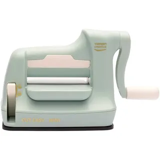 Vaessen Creative Stanz- und Prägemaschine Cut Easy Mini - 7, 5 cm - Mintgrün - Bastelzubehör zum Prägen, Scrapbooking, DIY, Karten Basteln und Journaling