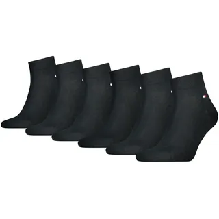 Tommy Hilfiger Quarter 6er Pack schwarz 43-46