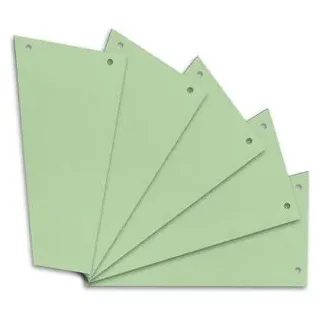 Herlitz Trennstreifen 10838225, Trapez, grün, 190g/m2 Karton, 23 x 12 cm, 100 Stück