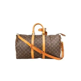 Louis Vuitton Crossbody Bags - Louis Vuitton Canvas Monogram Keepall 45 Bandoulie - Gr. unisize - in Braun - für Damen