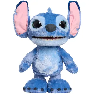 Just Play Disney Stitch – Funktionsplüschtier, 100+ Geräusche und Reaktionen, ab 3 Jahre, 43cm, interaktiv, Kuscheltier