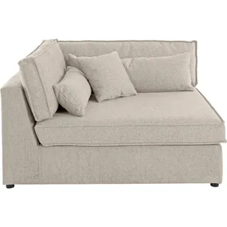 otto home Sofa-Eckelement OTTO HOME "Enid", beige, B:130cm H:75cm, Baumwollmix (60% Baumwolle/40% Leinen);Struktur fein (100% Polyester);Samtoptik (100% Polyester);Samtvelours (100% Polyester);Struktur (100% Polyester);Struktur recycelt (100% recyceltes Polyester), 