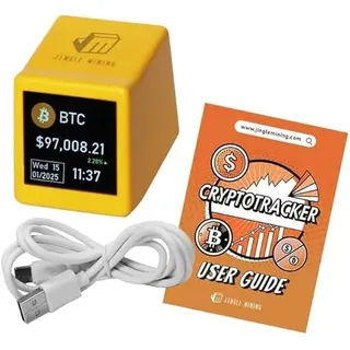 ACAUTO New Bitcoin Stock Ticker, Jingle Mining Multifunktionale Digitaluhr mit Wetter-, Temperatur- und Luftfeuchtigkeitsmonitor Ein einzigartiges Geschenk für Ehemann, Freund oder Freundin