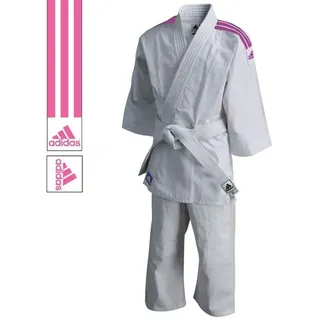 adidas Judoanzug J200 Evolution Weiß/Rosa-150-160cm - Weiß