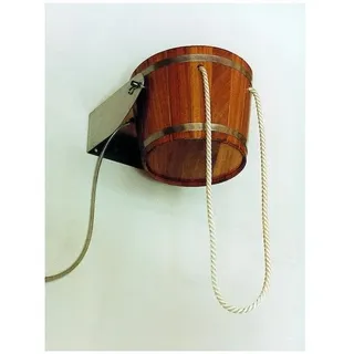 blumenberg gmbh Eimer-Schwalldusche aus Kambala-Holz für Innenräume 29 Liter