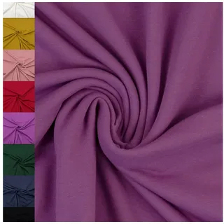 MAGAM-Stoffe Stoff "Finn", Jersey uni einfarbig ÖKO-TEX Meterware 50cm lila