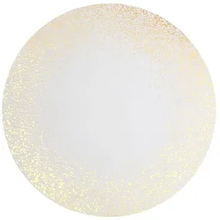 240 runde Tischsets weiss gold Punkte Vlies Ø 34 cm Einweg Platzsets Weihnachten