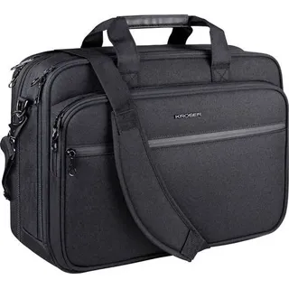 KROSER Notebook Tasche Laptop Briefcase 17.3 Messenger Bag Passend für maximal: 43,9 cm (17,3\ Schwarz