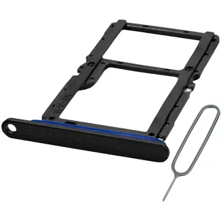 MMOBIEL Dual-SIM- Kartenhalter Kompatibel mit Xiaomi Redmi Note 13 - SIM-Tray - SIM-Kartensteckplatz - SIM-Kartenhalter Ersatz - inkl. SIM-Nadel und Wasserdichtem Gummiring - Schwarz