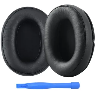 MMobiel Ersatz Ohrpolster für HyperX Cloud Stinger/Cloud II/Cloud III/Cloud Alpha/Cloud Core/Mix Kopfhörer von MMOBIEL - Memory- Schaumstoff und Protein PU Kopfhörer Ohrpolster – Schwarz