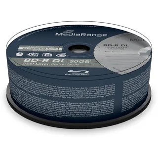 MediaRange MR508 Leere Blu-Ray Disc BD-R DL 50 GB 25 Stück