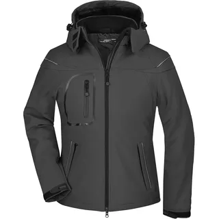 James & Nicholson Ladies` Winter Softshell Jacket Modische Winter Softshelljacke schwarz, Gr. M