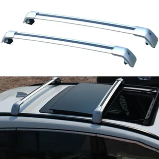 BTDLE Dachträger für Volkswagen TAYRON All Yeras,Auto-Dachrelingträger Schmutzabweisend Dachgepäckträger Fahrradträger Fahrradträger, B/Silver