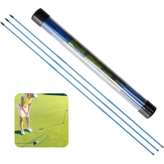 LOVMEAD Golf Alignment Stick Set Wert 2/3 Stück, Faltbare Trainingshilfe Sticks Übungshilfe Golfschwung Trainer SchwingtrainerGolfzubehör Trainingsgeräte (3 Stück Golf Sticks- Marine)
