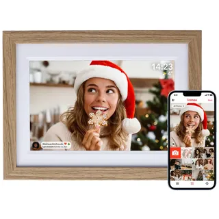 Rollei Smart Frame WiFi 1010 Digitaler Bilderrahmen, 25,53 cm, 1280 × 800 Pixel, Holzoptik Eiche, Weiß