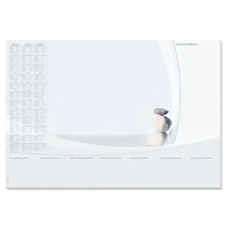 Sigel Schreibtischunterlage Harmonie weiß/grau 30 Blatt