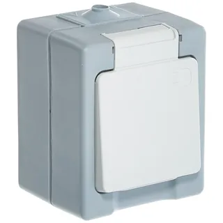 Kopp Schuko-Steckdose Aufputz grau 1 St.