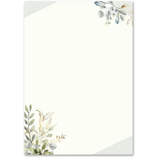 50 Blatt Briefpapier Einladung GRÜNE ZWEIGE - DIN A4 Format
